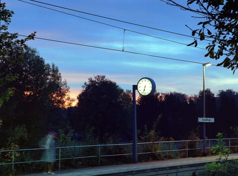 Waiting for the train