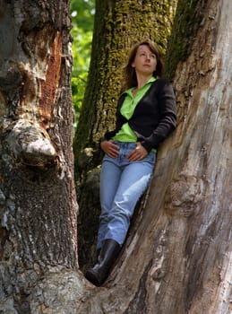 Woman in the tree