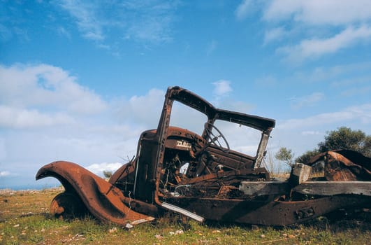 Old car tailcoat,discovered in Malta.