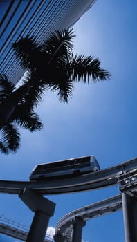 Elevated train in Miami