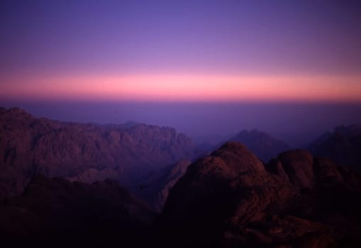 Sunrise in the Sinai Mountains,Egypt 1991