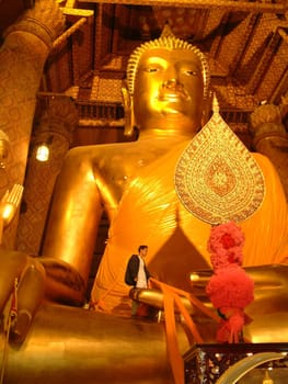 Buddha with person