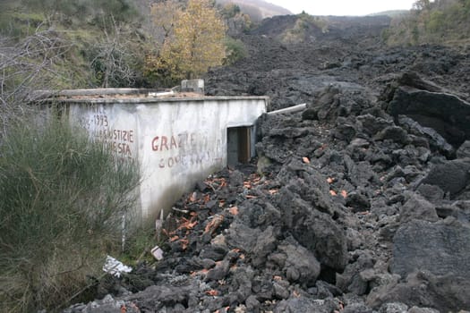 Lava field near Zafferano