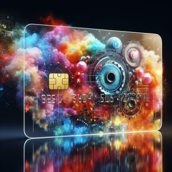 cbdc virtual currency and crypto digital money credit debit card concept graphic generative ai art