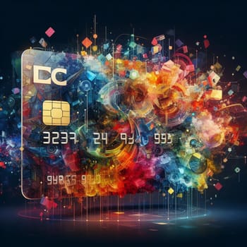 cbdc virtual currency and crypto digital money credit debit card concept graphic generative ai art