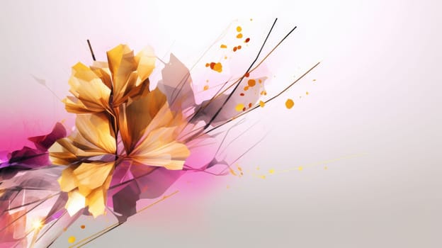 Watercolor abstract design for background of wedding or buzzy social media banner generative AI