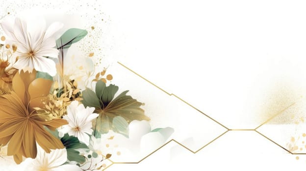 Watercolor abstract design for background of wedding or buzzy social media banner generative AI