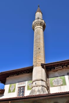 Bakhchisaray, Crimea - July 02. 2019. Biyuk Khan Gami - the big Khan Mosque