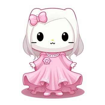 Halloween Spooky Hello Kitty. Cute Hello Kitty Kawaii. AI Generated.