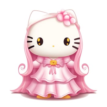 Halloween Spooky Hello Kitty. Cute Hello Kitty Kawaii. AI Generated.