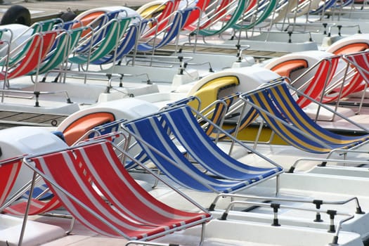 Colorful boat parade
