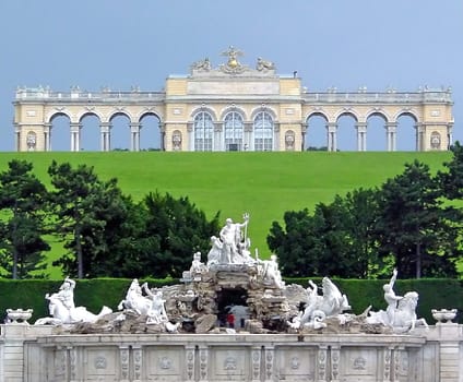 Gloriette with Neptune Fountain 1