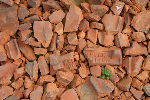 Brick gravel path