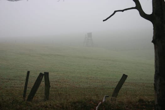 High seat in the fog