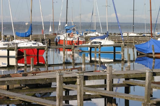 Sailboat harbour
