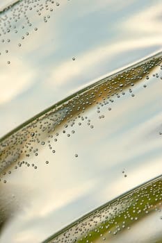 photographed a PET bottle diagonally from below against the sky - done o)