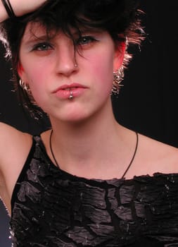 Portrait with piercing