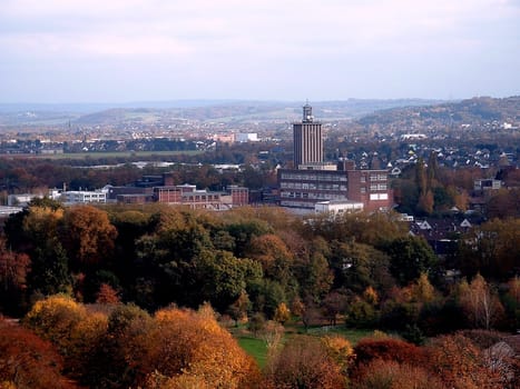 OK... I'm not really looking forward to this time of year,but I'm looking forward to the great colors -) View of a part of Siegburg,the district seat of the Rhein-Sieg district near Bonn. Recorded in autumn 2004