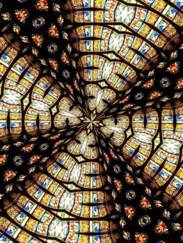 A window of Cologne Cathedral as a kaleidoscope. The kaleidoscope (Greek for "beautiful image seer"") is an optical device that is often used as a children's toy. The inventor of the kaleidoscope is considered to be the famous Scottish physicist David Brewster"