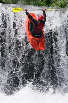 there are actually people who drive down such a waterfall backwards. More pictures of these crazy ones follow  -) Action.....