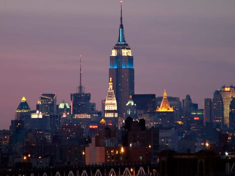 Manhattan at night