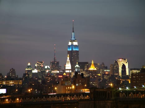 Manhattan at night