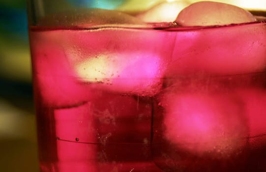 A glass of cherry juice