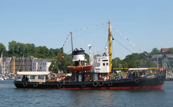 Dampfrundum in Flensburg 2005. Dampfschiff Goliath