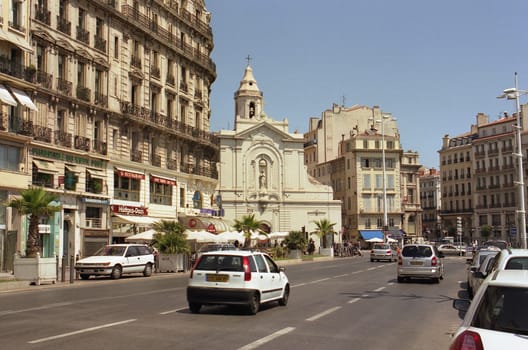 Old port district in Marseille