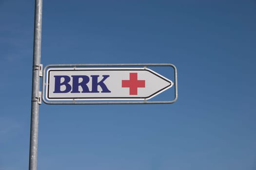 Sign for the Bavarian Red Cross