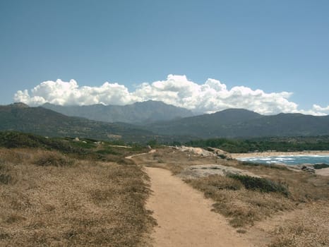 Bike trail in good weather
