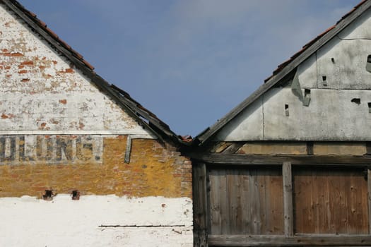Dilapidated pediments