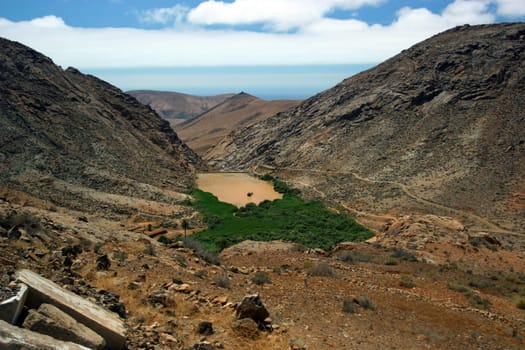 The only reservoir in Fuerteventura