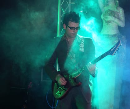 Tom from the rock band Stulle. Recorded on 22.06.03 in Kiel in the pump.