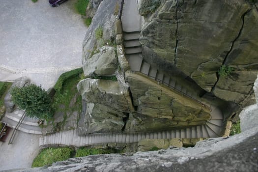 Stone staircase Externsteine