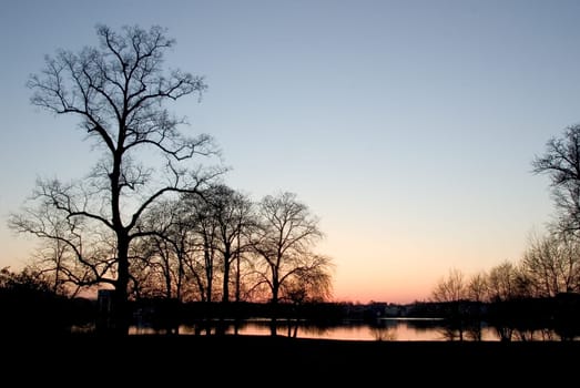 Lake in the evening