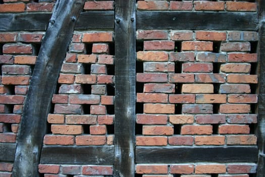 House wall full of holes