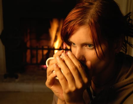 Woman with tea