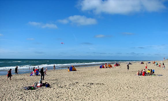 The endless beach of Hvide Sande,North Sea,Denmark