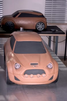 1:4 model of a mini made of industrial plastelin,facelift Study of the students of the State Technical School for Porcelain and Industrial Mold Design