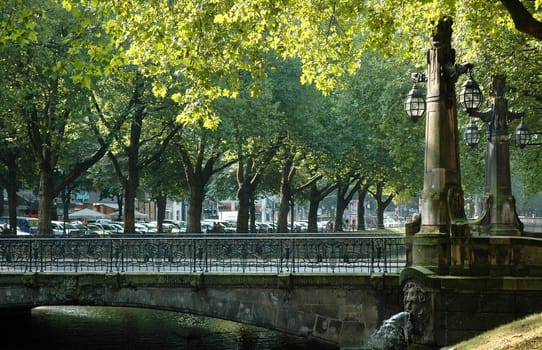 Photos from my hometown Dusseldorf The Girardet Bridge is one of 4 bridges on the Königsallee.
