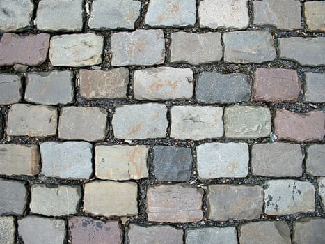 Cobblestone pavement