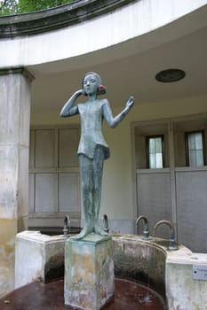 Brunnenhain in the spa gardens of Bad Pyrmont,general view