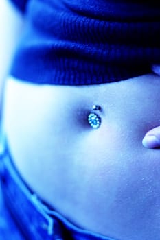 Belly button piercing