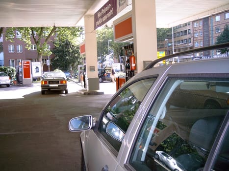 At the gas station