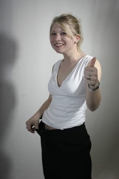 Woman on the scales - serial image 3 of 3