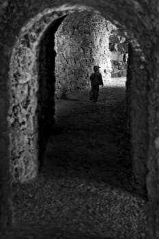 or just after mommy? In the vault under the Temple of Apollo in the Schwetzingen Palace Garden.