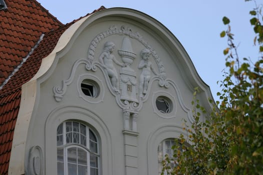 Gibele of a beautiful Art Nouveau house in Bad Pyrmont