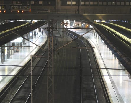 Hamburg main train station Sunday at 6.30 a.m.
