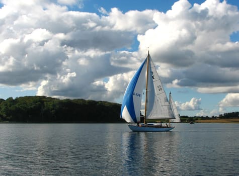 In the doldrums in the Alssund off Sönderborg/Denmark.
